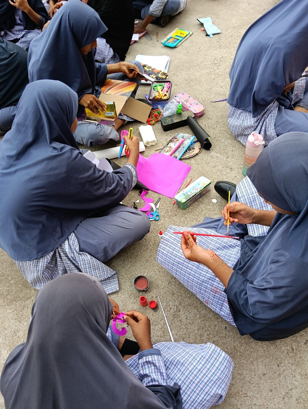 Students and teachers at Madni Education Trust